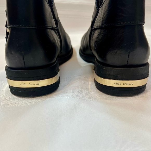 VINCE CAMUTO Tall Riding Boots Kallie Harness Sz 9M/39 NWOT Black Never Worn - Picture 8 of 12